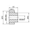 SGSP35 VKE | Size 35 Drive pinion for V bars