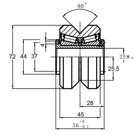 NF72 VKE | Size 120 Roller for guideway V bars