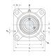 FY 50 TF VKE | Квадратный фланцевый шарикоподшипниковый узел