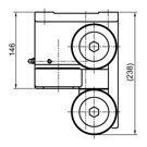 KGB90.3L VKE | 90 type  Roller support (left hand version)